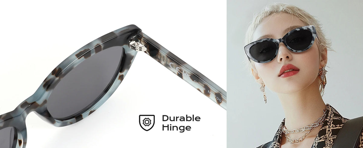 ZENOTTIC Ochelari de soare retro Cat Eye polarizați, realizați manual din acetat, cu protecție UV400, pentru femei
