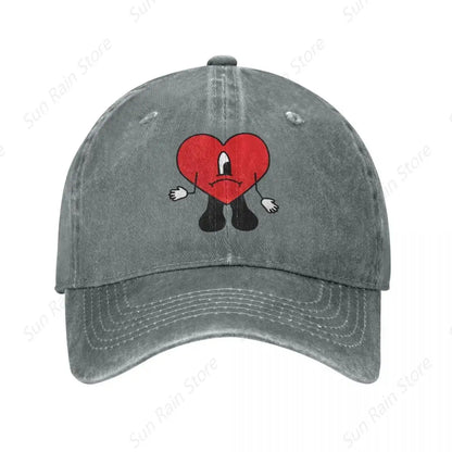2022 New Bad Bunny Denim Baseball Cap Snapback Hat Men Un Verano Sin Ti Music Cap Summer Autumn Vintage Casquette
