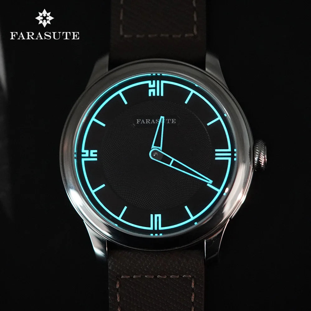 FARASUTE New Power Reserve 80 Hours Manual Mechanical Watch For Men Swiss Super Luminous Sapphire 5Bar Waterproof Wristwatches