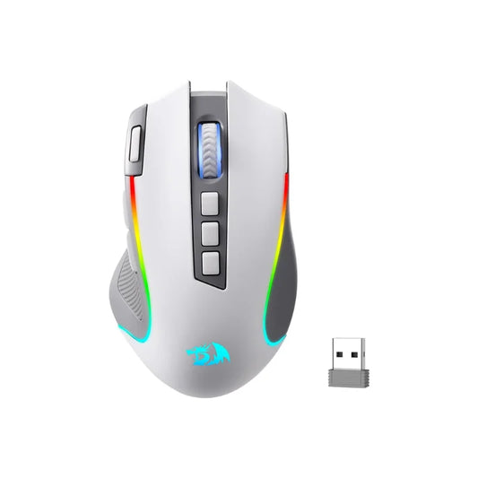 Mouse Gaming Redragon M612 PRO RGB BT 2.4G, ottico wireless 8000 DPI, 9 pulsanti programmabili, 7 modalità retroilluminate, B