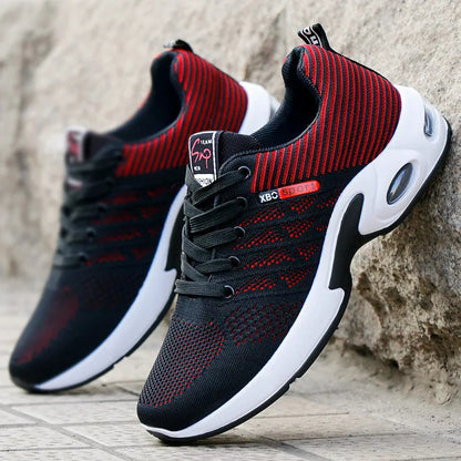 Men’s Casual Sports Shoes, Breathable Mesh Lace-Up Versatile Sports Shoes