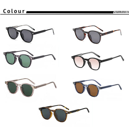 Ochelari de soare rotunzi polarizați Catside pentru bărbați, ramă TR, inserție centrală, brațe, set de ochelari de soare pentru femei, stil retro, pentru șofat, pescuit, punk, protecție UV400