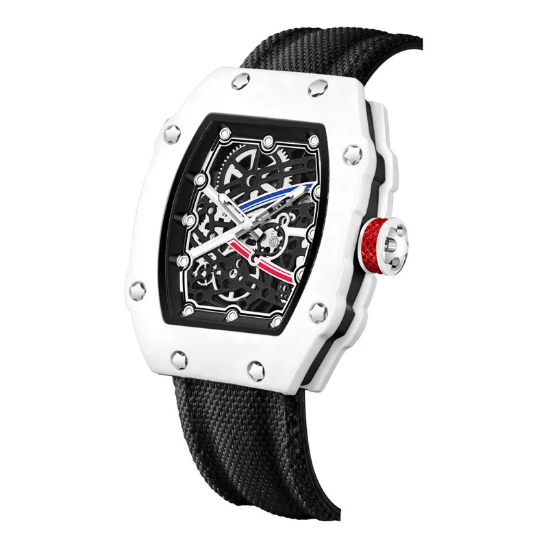 Neue ultraflache, tonnenförmige Quarzuhr für Herren – modisch, meistverkauft, Luxus-Marken-Herrenuhr