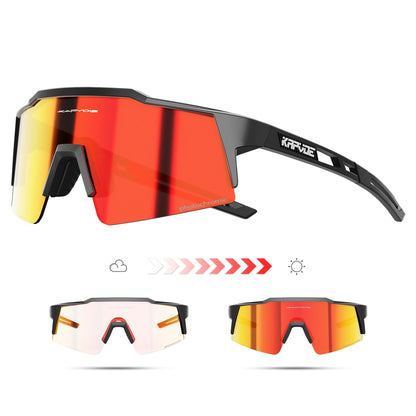 Ochelari de soare fotocromatici Kapvoe pentru ciclism, ochelari pentru bărbați, ochelari de modă, pentru bicicletă de munte, pentru ciclism în aer liber, pe șosea, ochelari de protecție, ochelari sportivi, MTB, bicicletă