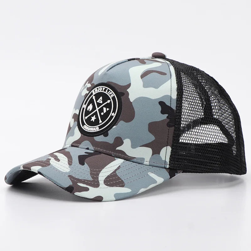 New Summer Mesh Baseball Cap Women Men Letter Patch Snapback Hat Casual Breathable Unisex Street Hip Hop Trucker Caps