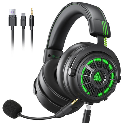 Oneodio EKSA StarEngine Pro Wired Gaming Headset 7.1 Surround PC Headphones Gamer With ENC Mic USB/Type C/3.5mm for PS4 PS5 Xbox