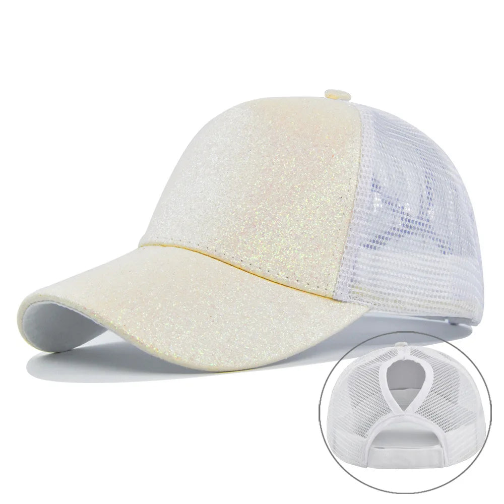 2023 Women Summer Ponytail Baseball Cap Cotton Camouflage Print Mesh Hat Adjustable Sports Golf Hat Girl Outdoor Casual Sun Hat