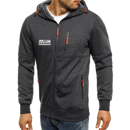 New Spring Autumn Men's World Rally Championship WRC Logo Printing Fashion Hooded Streetwear Casual Zipper High Quality Hoodies
