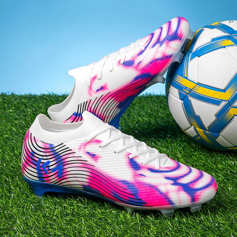 New Men Soccer Shoes Hot-selling Sneakers Grass Cleats High-quality Football Boots Non-Slip Boys Match Outdoor High-top Light