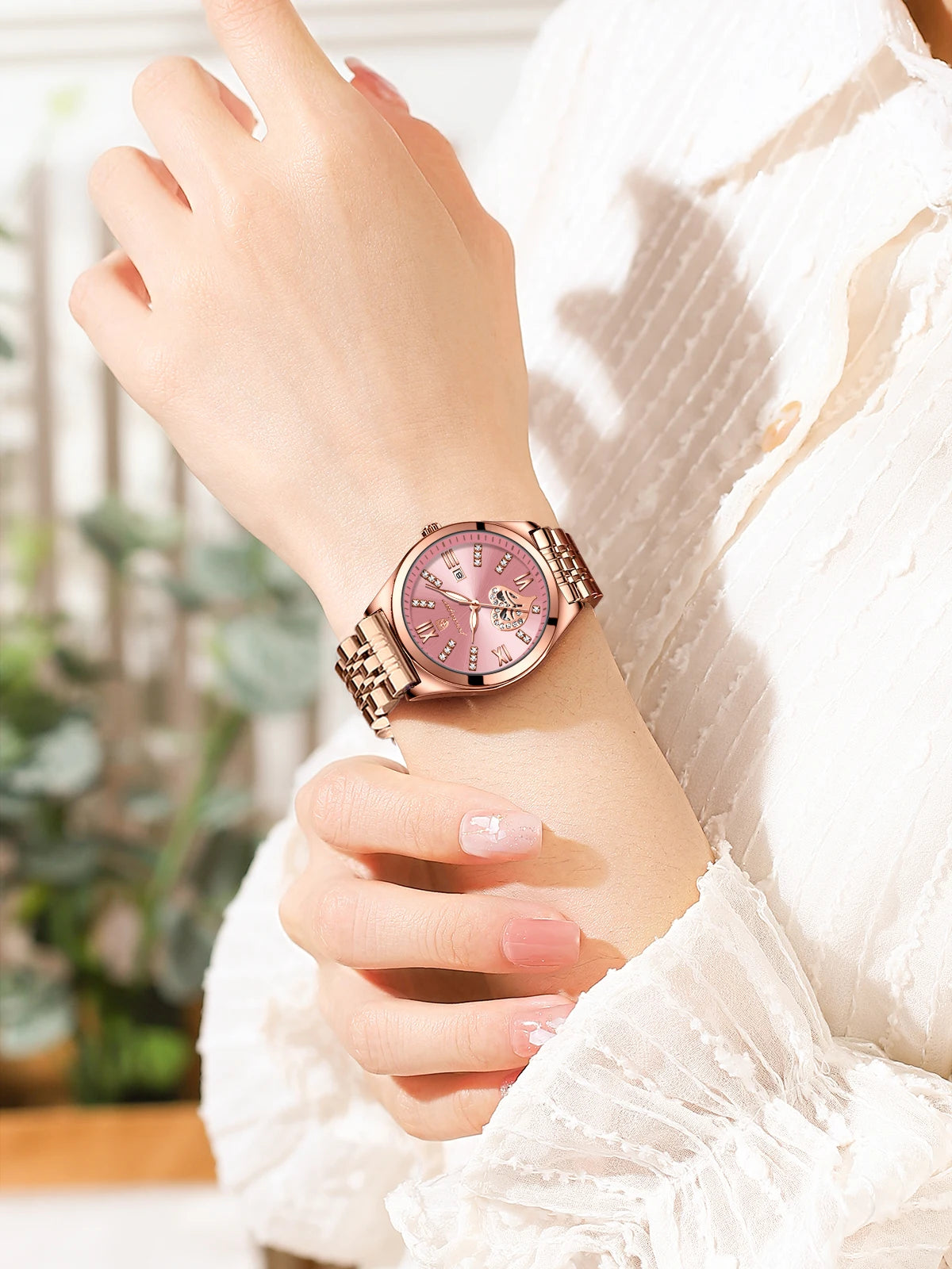 POEDAGAR Top Luxury Woman Watches Waterproof Luminous Date Stainless Steel Women's Quartz Wristwatch Elegant Dress Ladies Watch