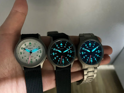 BERNY Titanium Watches for Men Super Luminous Sapphire Field Men's Watch Outdoor Quartz Wristwatch Lightweight 5ATM