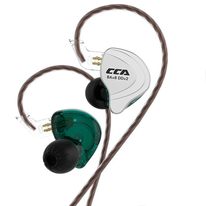 Casque audio HiFi CCA C10, technologie hybride 4BA+1DD, intra-auriculaire, musique, DJ, gamer, sport, suppression active du bruit, casque de monitoring