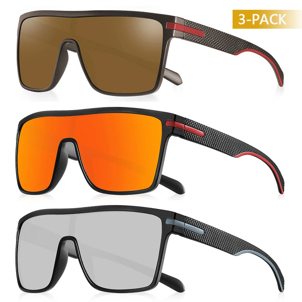 Ochelari de soare polarizați CRIXALIS pentru bărbați, pătrați, supradimensionați, antireflex, pentru șoferi, ochelari de soare cu oglindă, pentru femei, ochelari de protecție UV400, pentru bărbați