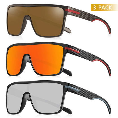 Ochelari de soare polarizați CRIXALIS pentru bărbați, pătrați, supradimensionați, antireflex, pentru șoferi, ochelari de soare cu oglindă, pentru femei, ochelari de protecție UV400, pentru bărbați