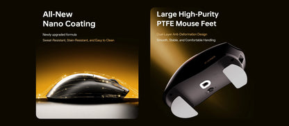 Rato sem fios ATK Blazing Sky X1 V2 Ultimate Dual Mode, leve, PAW3950 Ultra Dual 8K HZ, baixa latência, ergonomia personalizada