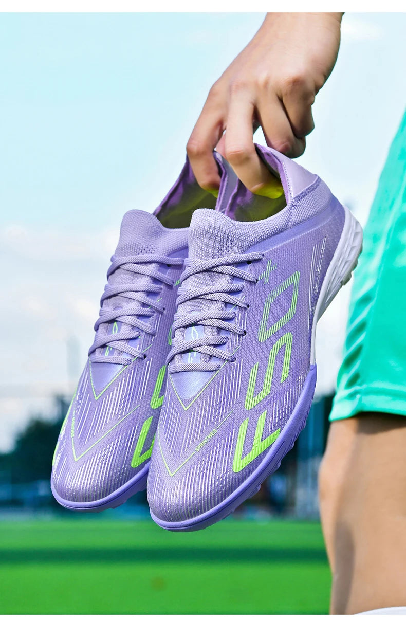New Men Soccer Shoes Futsal Football Boots Sneakers Match Grass Cleats High-quality Non-Slip Indoor Hot-selling High-top Outdoor