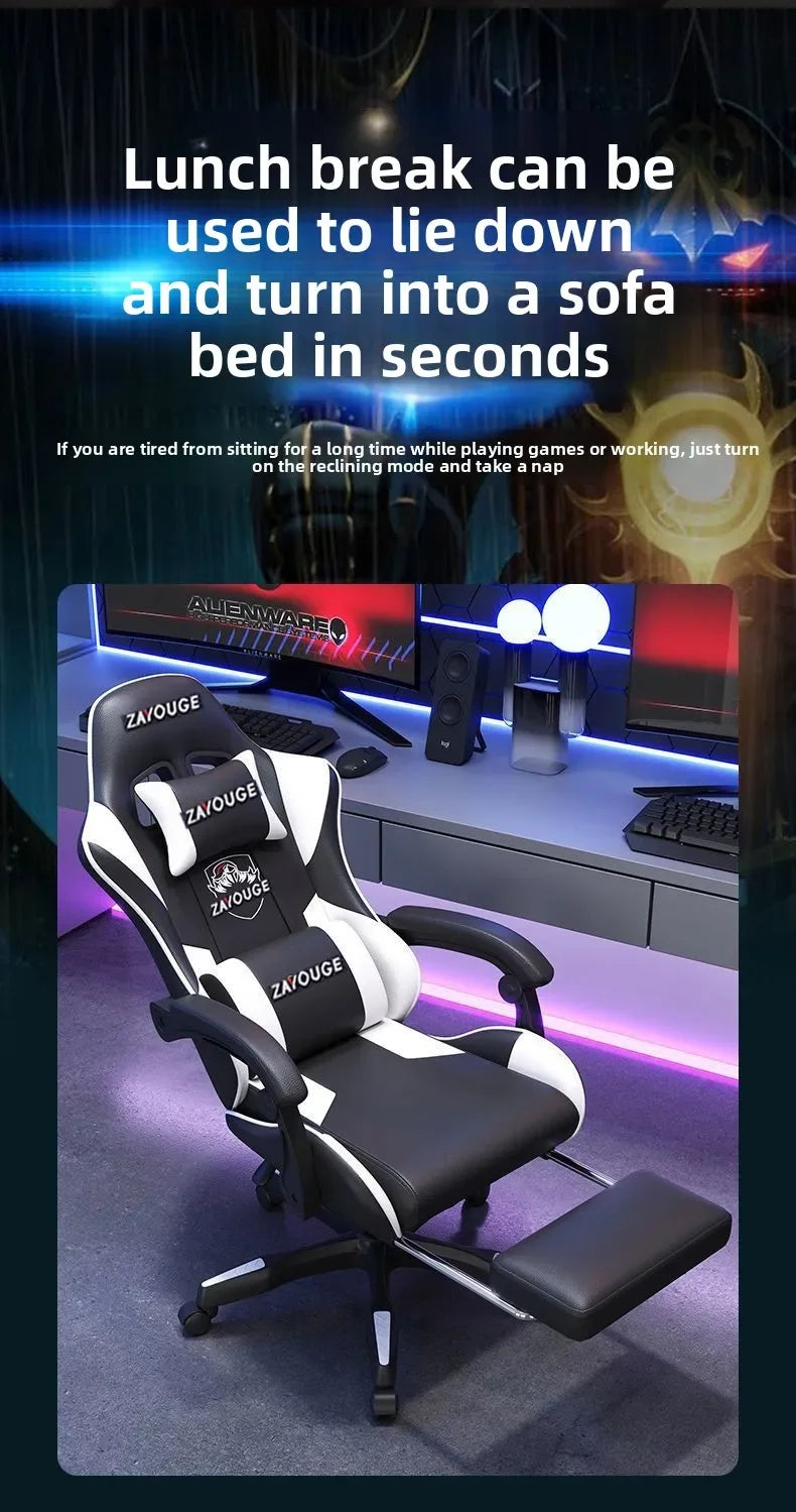 Ergonomická herná stolička do domácej kancelárie na dlhé hodiny, pre streamerov, nastaviteľná, polohovateľná, ľahká a odolná