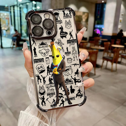 Capa de telemóvel Hot Game F-Fortnites Plating para Samsung A37 A57 A07 A36 A16 A06 A35 A55 A25 A26 A05s A15 A54 A34 A24 A14 A05 4G 5G