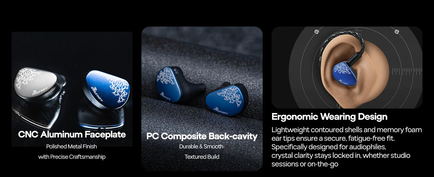 Linsoul Kiwi Ears Cadenza II IEM 10mm Titanium Dynamic Driver HiFi Earphones with KARS 2.0 & Detachable Cable