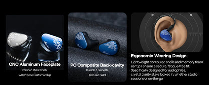 Linsoul Kiwi Ears Cadenza II IEM 10mm Titanium Dynamic Driver HiFi Earphones with KARS 2.0 & Detachable Cable