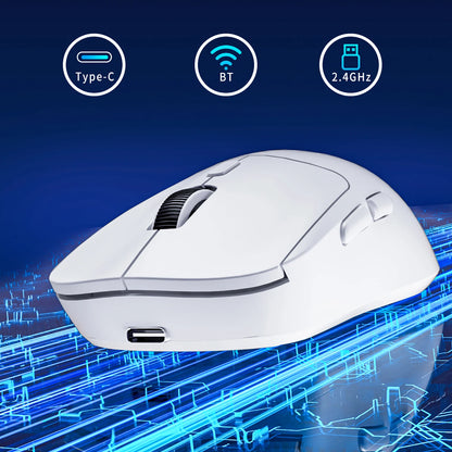 Bluetooth gaming miš, punjivi miš za gamere PAW3395, lagan ergonomski bežični miš za esport