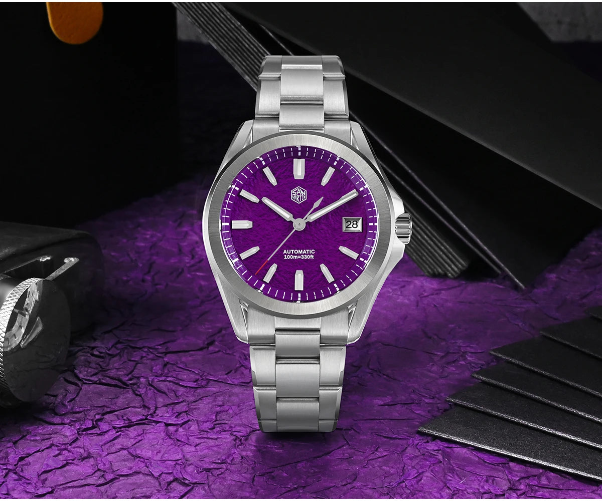 San Martin New Gada Fashion Sport Watch 39mm NH35 Automatic Mechanical Men Watches Dress Waterproof 100m Luminous SN0129