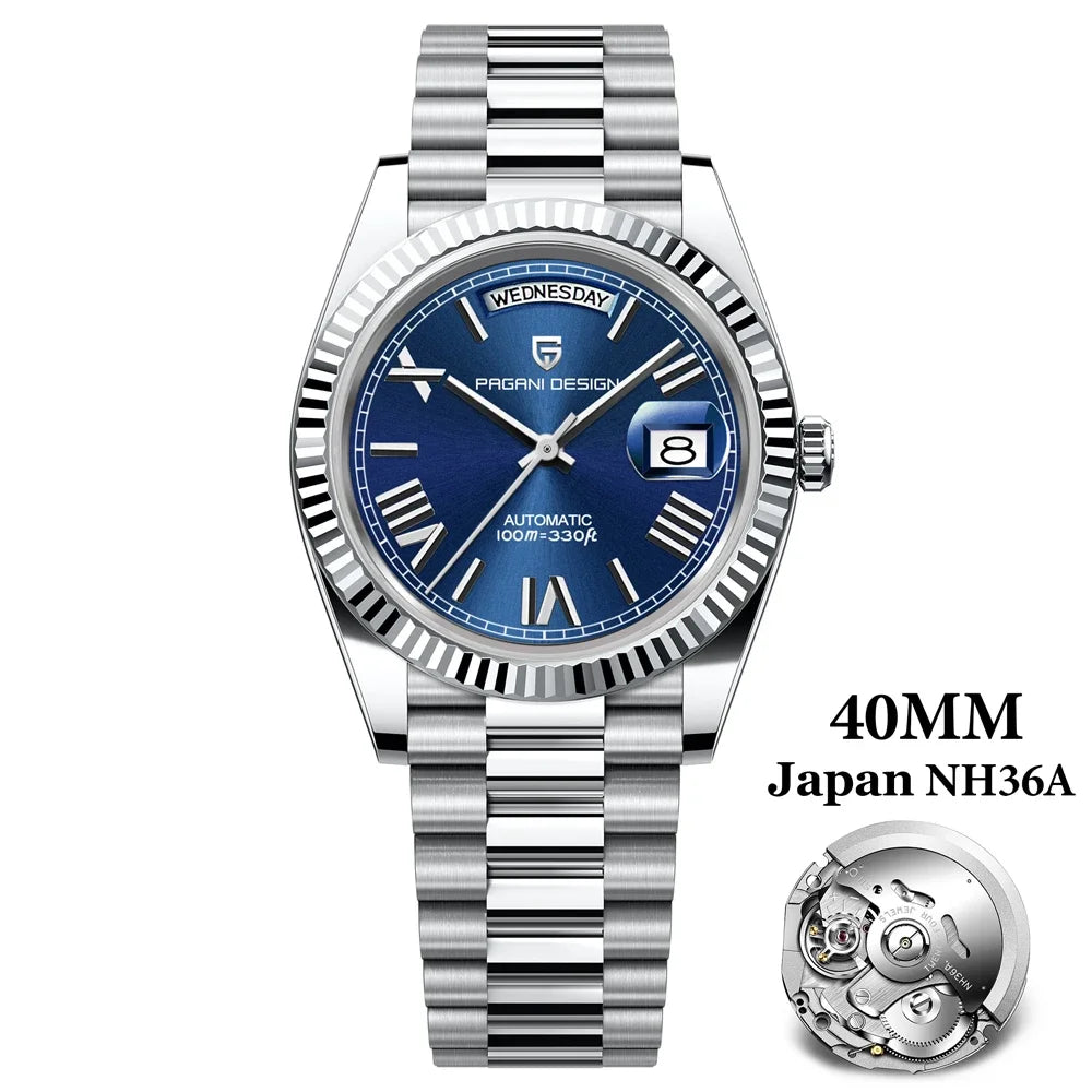 PAGANI DESIGN 2026 New DD40 NH36A Men's Watches Luxury Automatic Mechanical Watch For Men AR Sapphire Glass Date Wrist watch Men