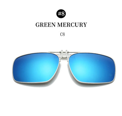 Ochelari de soare REXXAR pentru bărbați, cu clemă metalică, ochelari polarizați UV400, ochelari de soare pătrați pentru femei, cu vedere nocturnă, pentru șofat