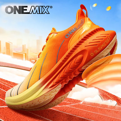 Zapatillas de running ONEMIX con nueva amortiguación para hombre, aptas para corredores de peso elevado, deportivas con cordones para mujer, antideslizantes, de exterior, zapatillas atléticas masculinas
