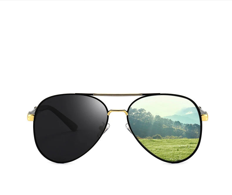 Ochelari de soare clasici Big Pilot pentru bărbați și femei, de lux, din metal, negri, de aviație, ochelari de soare pentru bărbați, la modă, pentru condus și vacanță, UV400, ochelari de protecție