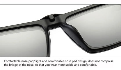 Ochelari de soare polarizați cu magnet pentru miopie, pentru femei și bărbați, ochelari cu clemă, ochelari optici pătrați, rame de ochelari 6 în 1 – de la -0,5 la -10