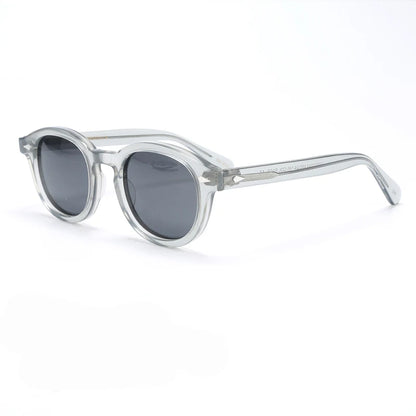 Ochelari de soare polarizați pentru bărbați și femei, stil Johnny Depp Lemtosh, ochelari de soare retro cu ramă rotundă din acetat și lentile UV400, Oculos