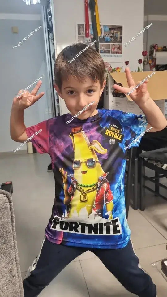 Sudadera con capucha Fortnite Anime para niños, streetwear hip-hop para hombre, ropa deportiva casual de corte holgado, moda outdoor