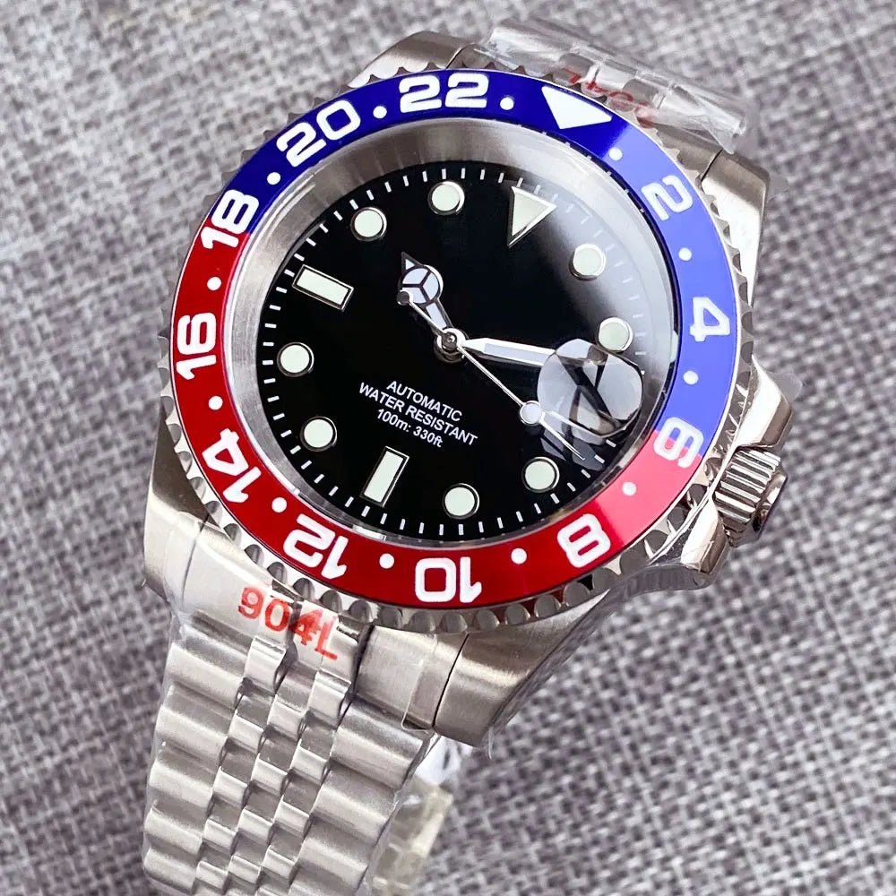 200m Waterproof Miyota8215 Automatic Men's Watch Diver Watches 40mm Mechanical Movement Luminous Jubilee Strap Glide Lock Buckle