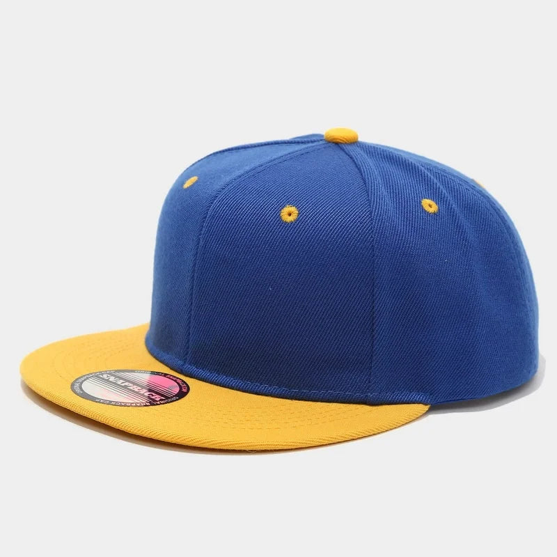 Hot Sale Cap Plain Snapback High Quality Adult Hip Hop Baseball Cap Men Women Outdoor Leisure Fashionable color blocked Hat