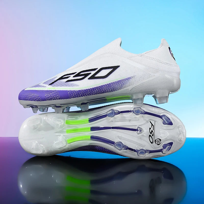 Nouvelles chaussures de football pour hommes, crampons pour terrain en herbe, de haute qualité, antidérapantes, légères, mi-hautes, pour les matchs en extérieur, chaussures de sport, très vendues pour l'entraînement.