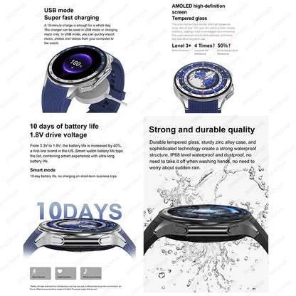 2025 New For OPPO Watch X High-End Business Watch Men 32Gb Memory Video Playback Smart Watch Sports Fitness Waterproof Bracelet