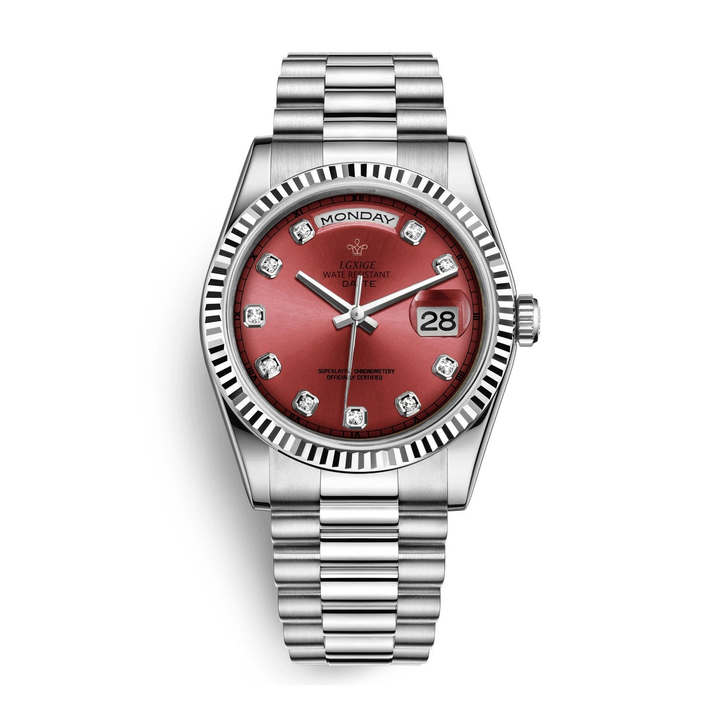 LGXIGE Diamonds Dial Wrist Watch For Men Top Brand Luxury Fashion Men Watch Casual Quartz Wristwatch Waterresistant Male Clock
