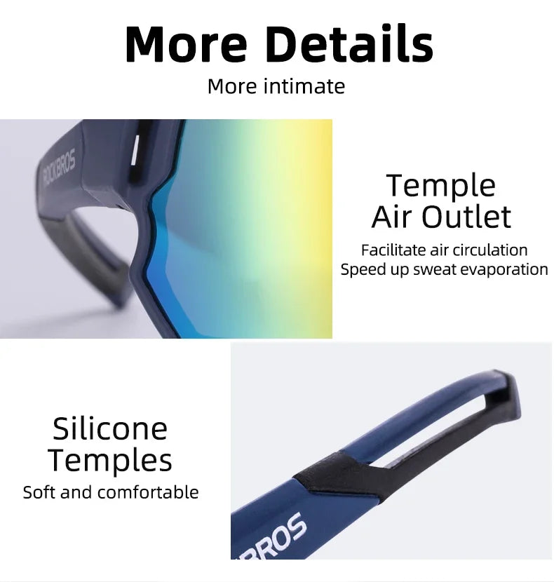 Ochelari de soare polarizați ROCKBROS, ochelari de protecție pentru sport, ochelari pentru bicicletă, drumeții în aer liber, camping, golf, ochelari de ciclism, UV400