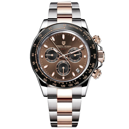 montre chronographe pour homme PAGANI DESIGN– Montre-bracelet à quartz de luxe, lumineuse et étanche.