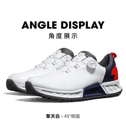 PGM Golf Shoes Men's Cushioning Rebound Sneakers, Knob Men's Shoes, Wear-Resistant TPU Waterproof Shoes