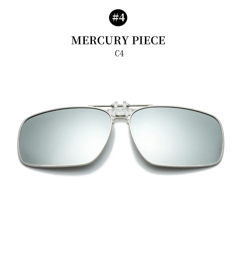 Ochelari de soare REXXAR pentru bărbați, cu clemă metalică, ochelari polarizați UV400, ochelari de soare pătrați pentru femei, cu vedere nocturnă, pentru șofat