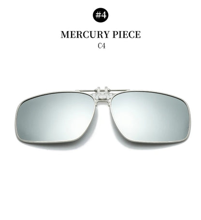 Ochelari de soare REXXAR pentru bărbați, cu clemă metalică, ochelari polarizați UV400, ochelari de soare pătrați pentru femei, cu vedere nocturnă, pentru șofat