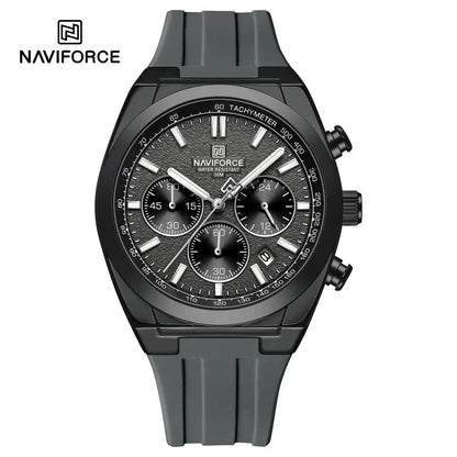 NAVIFORCE Herrenarmbanduhr – Luxuriöser und sportlicher Stil, Quarzwerk, 24-Stunden-Anzeige, Datumsfenster, Chronograph, wasserdicht – Geschenkidee für Herren