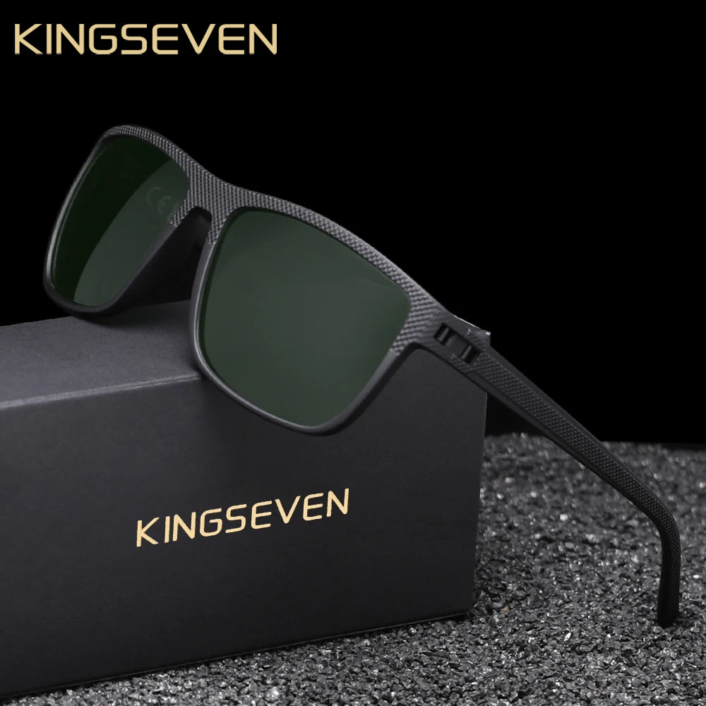 Ochelari de soare polarizați KINGSEVEN pentru bărbați, cu protecție UV400, ochelari dreptunghiulari, ochelari pentru pescuit, conducere și vacanță