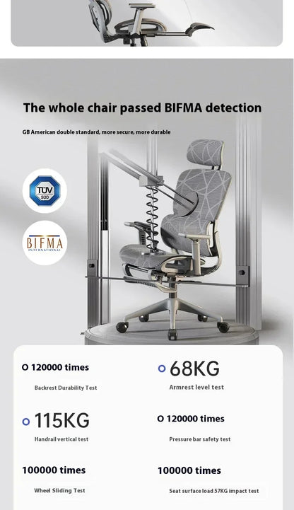 Gaming Chair Office Desk Ergonomic Computer Adjustable Armrests 3D Headrest Chair Lift Chair Back Can Tilt Back with Foot Pedals