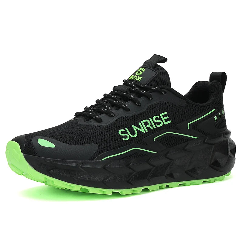 Unisex Running Shoes, Mesh Breathable Anti-Slip Lightweight Casual Sports Sneakers, Grip Comfortable Outdoor Trainer Footwear