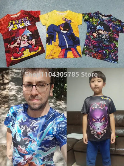 Anime Fortnite T-Shirts Girl Clothing T Shirt Boys White Cartoon Tees Baby Summer Shirts Cute Printed Tops Costume