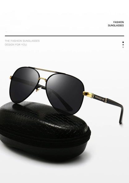 Ochelari de soare clasici Big Pilot pentru bărbați și femei, de lux, din metal, negri, de aviație, ochelari de soare pentru bărbați, la modă, pentru condus și vacanță, UV400, ochelari de protecție