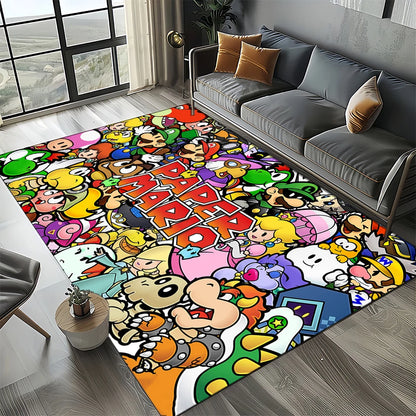Covor cu motiv retro Mario, covor pentru sufragerie, dormitor, canapea, preș de intrare, decor, covoraș de joacă pentru copii